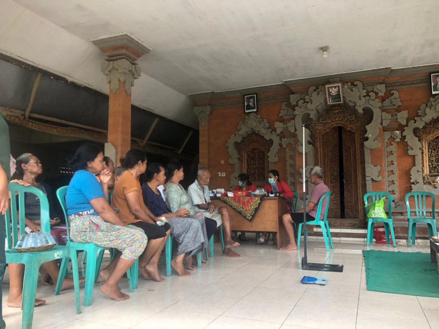 Pelaksanaan Periksa Kesehatan Gratis dari Puskesmas Marga di Banjar Dinas ALAS TERUNA