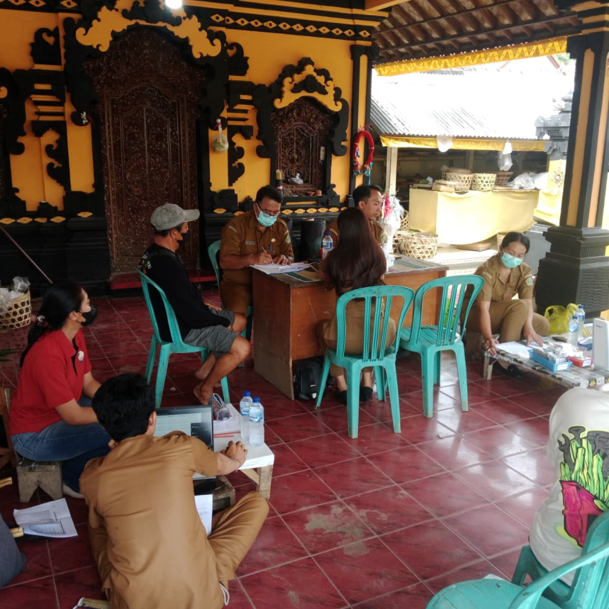 Pelaksanaan Periksa Kesehatan Gratis dari Puskesmas Marga di Banjar Dinas Payangan Medi